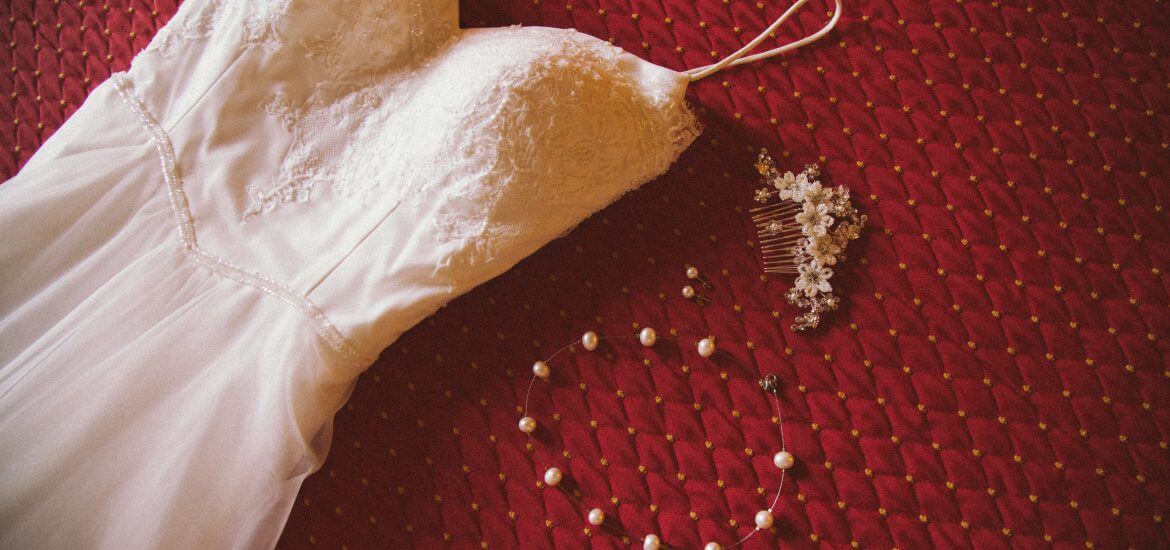 Gown taken off before wedding dress preservation